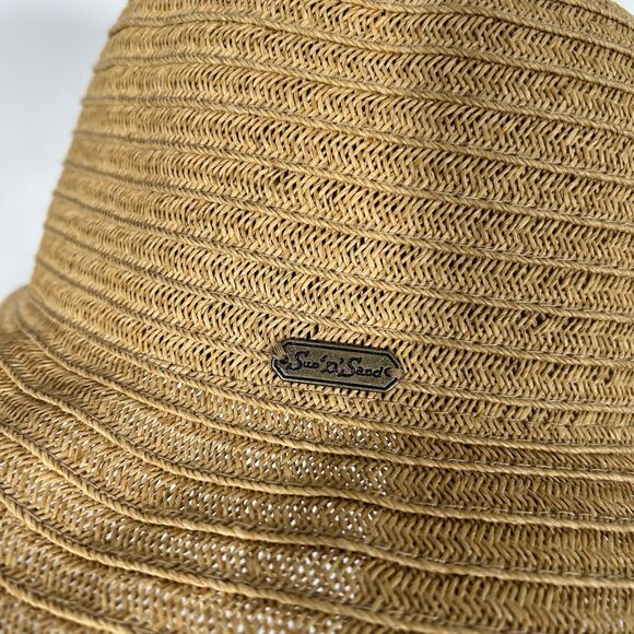 Sun n Sand Headwear Straw Raffia Hat with Bow Adjustable Coastal Beach Resort - Picture 5 of 7